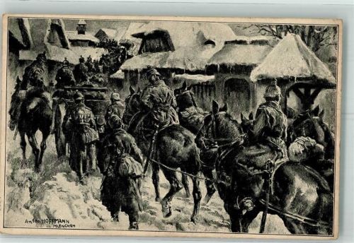 1916 Deutsche Artillerie i.d. Karpathen K.D. Feldpostexp. 17. Res. Div. Bayer. Mineur-Komp. 6 Feldpost 17.Res.Div. Künstlerkarte