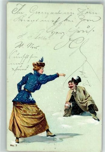 1901 Schneeballschlacht Zylinder