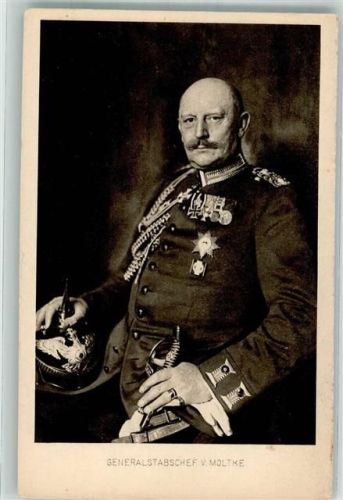 Der Chef des grossen Generalstabs Helmuth Johannes Ludwig von Moltke in Uniform Eisernes Kreuz Orden WK I