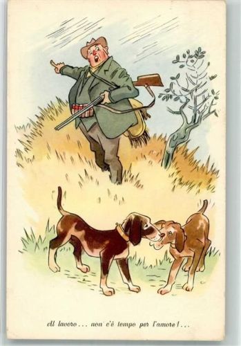 Jäger und Jagdhunde Humor non amore