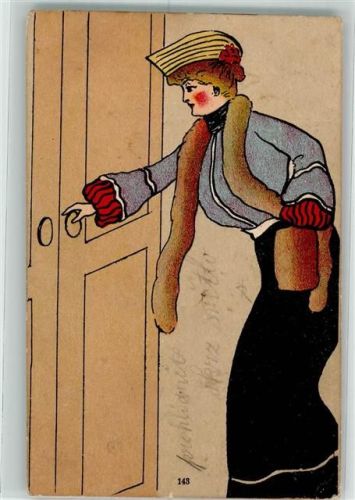 1900 Künstlerkarte Jugendstil Litho