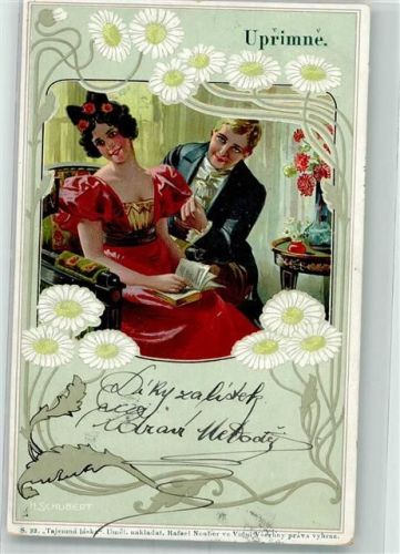 1903 Heimliche Liebe Jugendstil Ganz allein Serie 32 Heimliche Liebe Kunstverlag Rafael Neuber