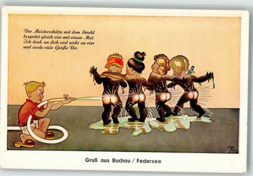 Buchau Kur Kinder Wasserguß Humor
