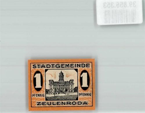 Zeulenroda 1920 1 Pfennig Rathaus