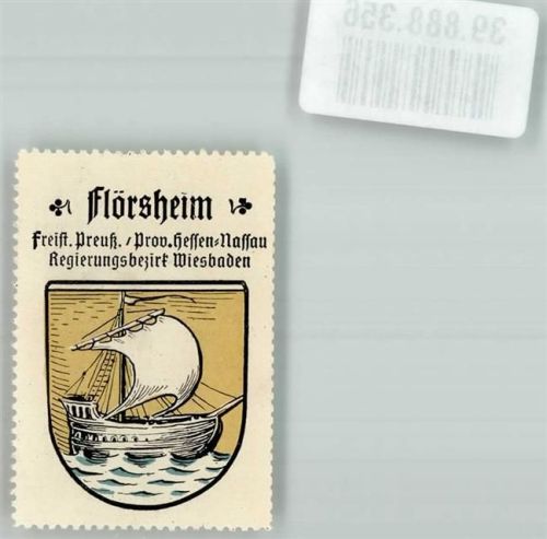 Flörsheim Freist. Preuß. Prov. Hessen Nassau Regierungsbezirk Wiesbaden
