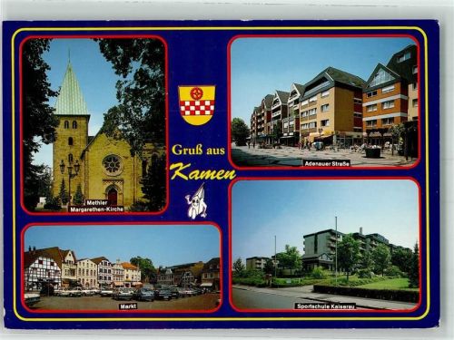 Kamen Methler Margarethen-Kirche Marktplatz Sportschule Kaiserau Adenauer Straße