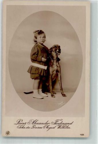 Prinz Alexander Ferdinand mit einem Windhund NPG 5225