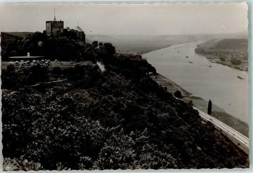 Niederbreisig Burg Rheineck mit Burggasthaus Foto Original aus Archiv eines Ansichtskartenverlags Ort handschriftlich