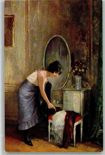 sign. Heinrich F. Bei der Toilette B.V.i.B. Moderne Galerie No. 4118