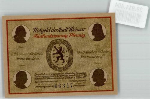 Weimar Fünfundzwanzig Pfennig Nr. 66347 Goethehaus am Frauenplan