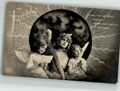 1913 Engel lieber Gott, schütze unser Heer WK I Frieden Verlag Erkal Serie 8397-1