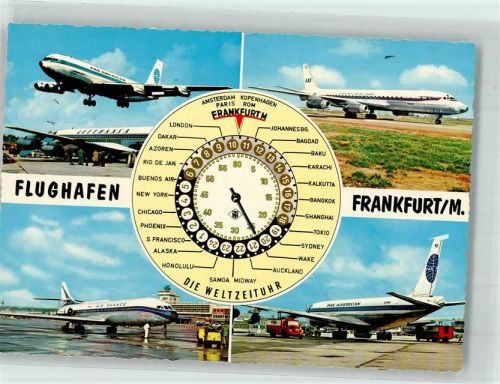 Frankfurt Pan American Air France SAS Weltzeituhr