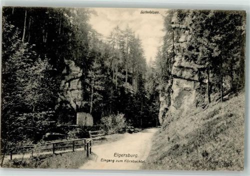 Elgersburg 1908 Eingang zum Körnbachtal Goethefelsen