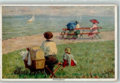 Sommerferien sign. Schwarzmaier Kinderwagen
