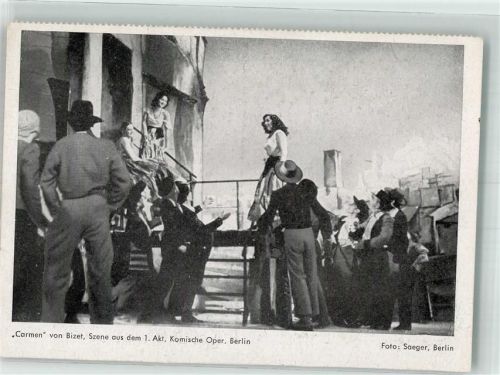 Berlin Mitte 1950 Carmen von Bizet 1. Akt an der Komischen Oper Fotograf Saeger