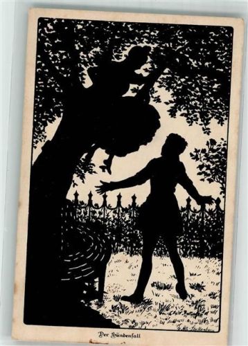 Frau Paar Der Sündenfall Silhouetten Primus Nr.1153