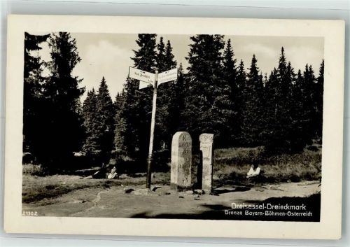 Neureichenau 1936 Dreisessel Dreiecksmark Grenze Bayern Böhmen Österreich