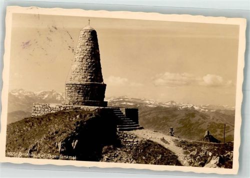 Burgberg 1941 3er Jägerdenkmal auf dem Grünten Fotograf Heimhuber Feldpost WK II