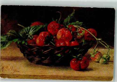 Stillleben Korb mit Erdbeeren Früchte