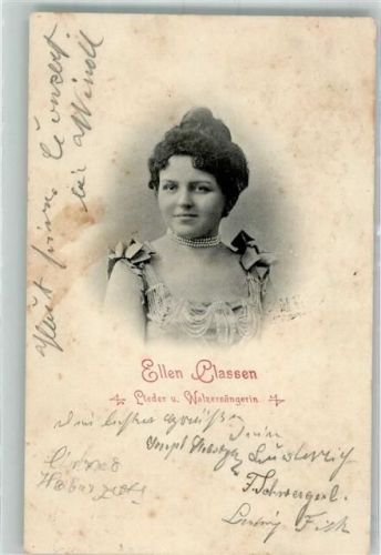 1904 Portrait der Walzersängerin Ellen Classen