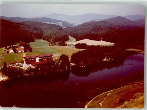 Thurmansbang Fliegeraufnahme vom Dreiburgensee Foto Original aus Archiv eines Ansichtskartenverlags Ort handschriftlich