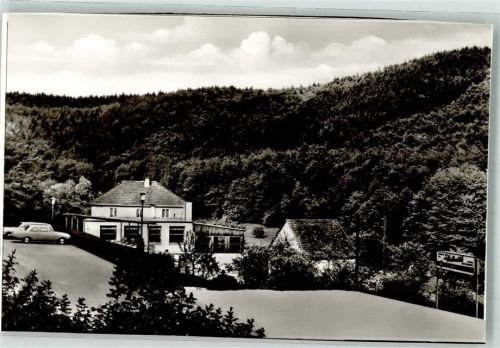 Kiedrich Gasthaus Waldmühle Auto bechnitten Foto AK