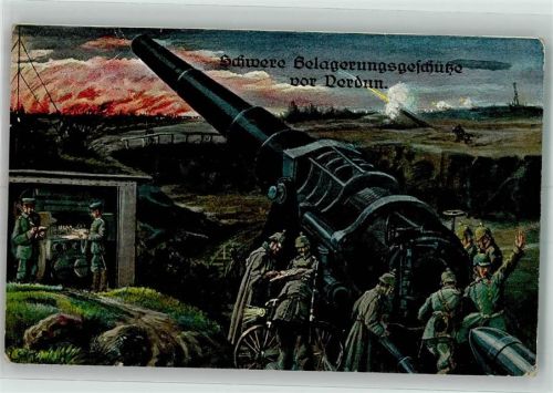 1915 WK I Belagereungsgeschütze vor Verdun