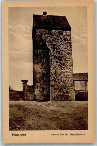 Fladungen Oberes Tor mit Maulaffenturm Fotograf Friedrich Boeddecker