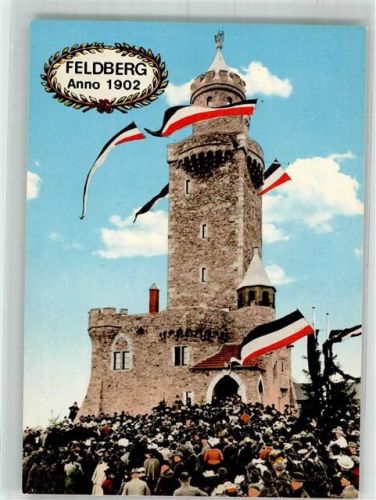 61389 W6384 Feldberg , Taunus 1902 - Aussichtsturm Großer Feldberg Schwarz-Weiß-Rot
