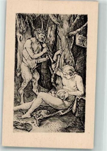 sign. Dürer Die Satyrfamilie Frau Baby Klassiker der Graphik Nr.1 Folge 4