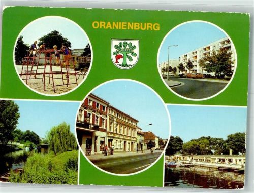 Oranienburg Gasthaus Bootshaus Straße des Friedens Hafen Auto Wappen Spielplatz