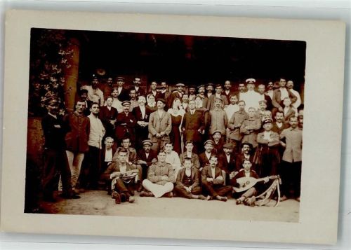 Rombach 1916 Eine gemischte Wandergruppe mit Laute Uniform Ort handschriftlich