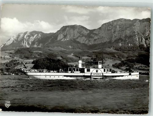 Attersee Raddampfer Unterach vor Höllengebirge