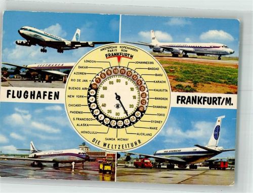 Frankfurt Die Weltzeituhr Pan American , Aor France , SAS