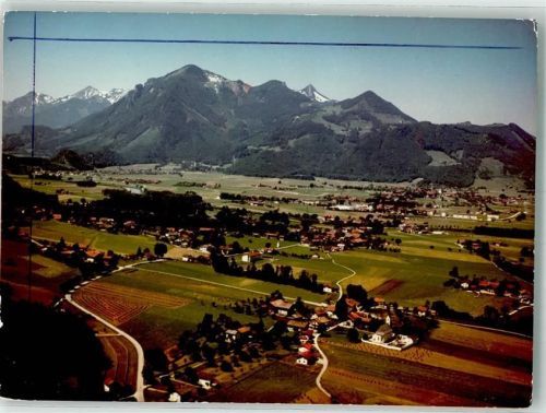 Staudach-Egerndach Fliegeraufnahme Ort handschriftlich Foto Original aus Archiv eines Ansichtskartenverlags