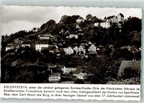 Egloffstein mit Burg Egloffstein über den Dächern der Altstadt