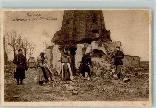 1916 Rückkehr Ostpreußenhilfe Wohlfahrts-Postkarte