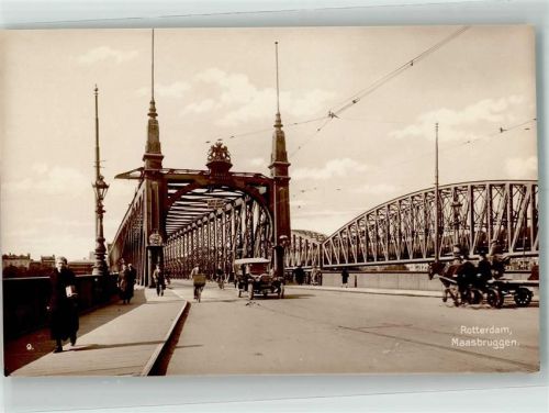 Rotterdam Auto Maasbrücke Trinks-Bildkarte Reihe 154 Bild 2