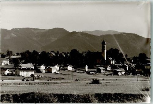 Königsdorf Der Ort mit der Kirche St. Laurentius Ort handschriftlich Foto Original aus Archiv eines Ansichtskartenverlags
