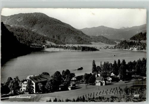 Achenkirch 1957 Hotel Achenseehof Ort lt. Stempel