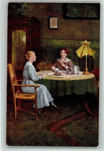 Frau Plauderstunde Kaffeetafel gedeckter Tisch