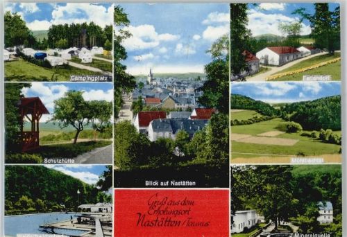 Nastätten Campingplatz, Schutzhütte, Schwimmbad, Feriendorf, Mühlbachtal, Mineralquelle