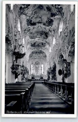 82401 W8121 Rottenbuch , Oberbay - Kirche Innenansicht