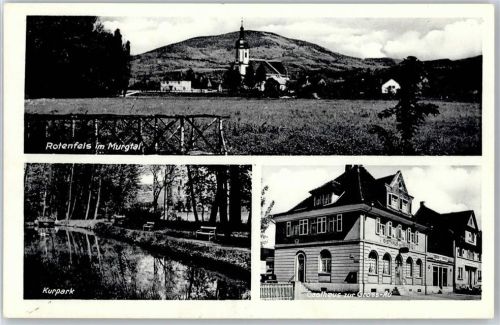76571 W7560 Rotenfels , Baden - Kurpark, Gasthaus zur Gross-Au