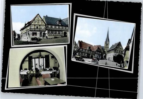 97475 W8729 Zeil a. Main - Café Fränkische Weinstube, Kirche