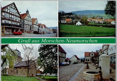 34326 W3509 Altmorschen - Fachwerkhäuser, Kirche AKU1