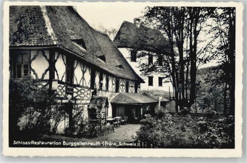 91320 W8553 Burggaillenreuth , Oberfr Gebrauchsspuren Schloß-Restauration