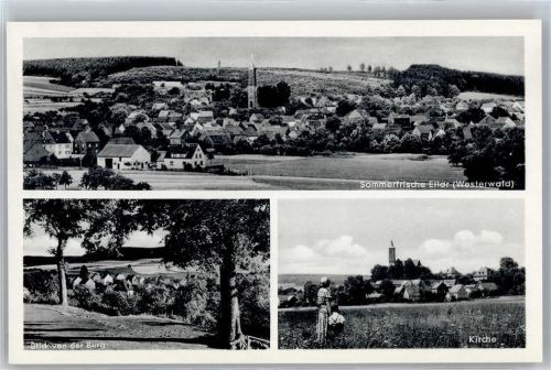 Ellar Blick von der Burg, Kirche