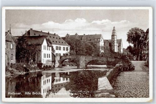 Hadamar 1929, Alte Brücke, Gymnasium