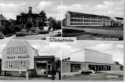 Bischofsheim Rathaus Geschäft Schule Kulturhalle